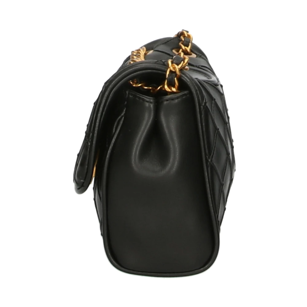 V73 Gewatteerde schoudertas met kettinghengsels Black Dames