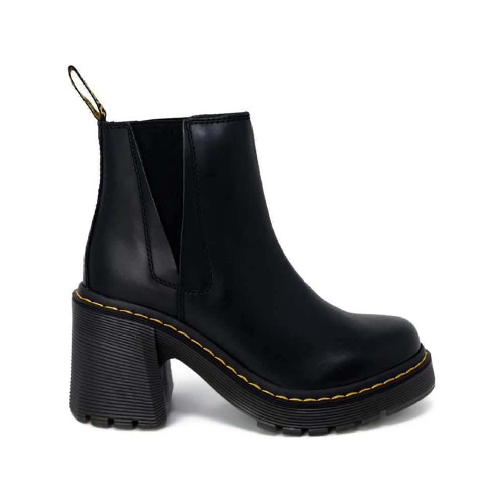 Dr. Martens , Heeled Boots, Female, Black, 8 Uk, Black Leather Heeled Pumps