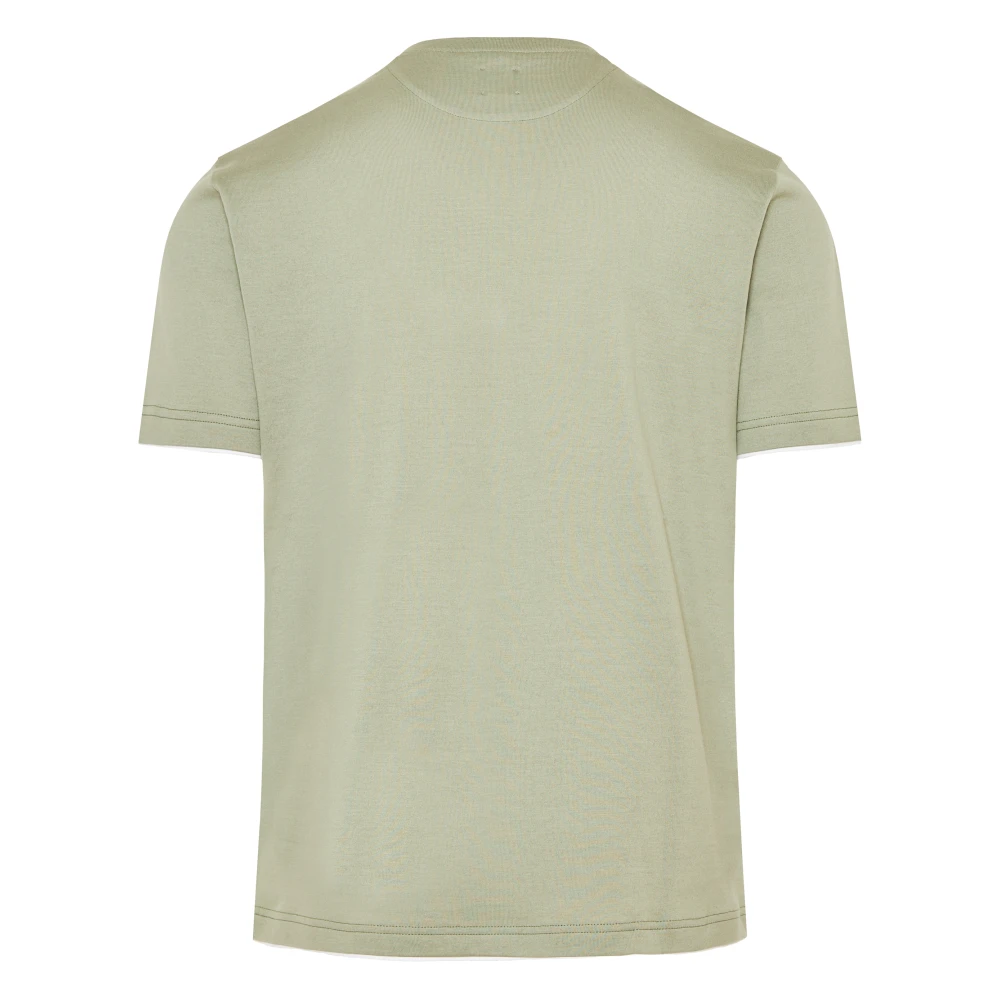 Eleventy Italiaans katoenen T-shirt Ontwerperscode K75Tshj01Tes0K265 Green Heren
