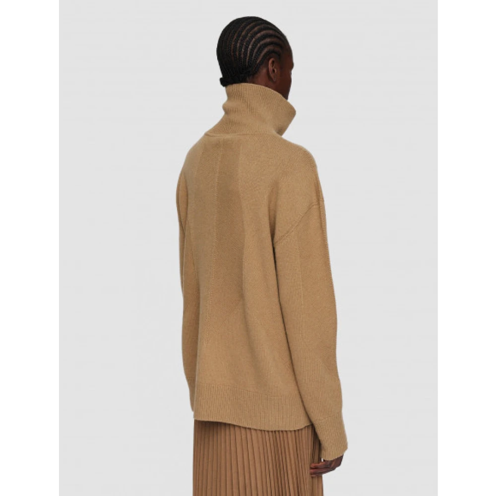 joseph Merino Wool High Neck Jumper Brown Dames