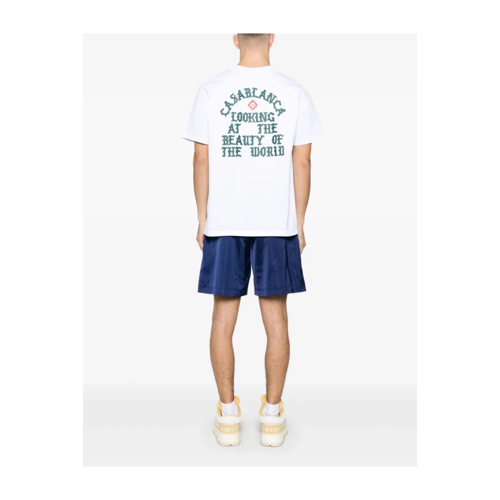 Casablanca Wereld Schoonheid Print T-shirt White Heren