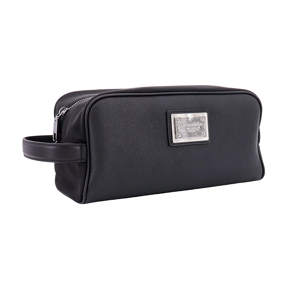Dolce & Gabbana Luxe Leren Beauty Case Black Unisex