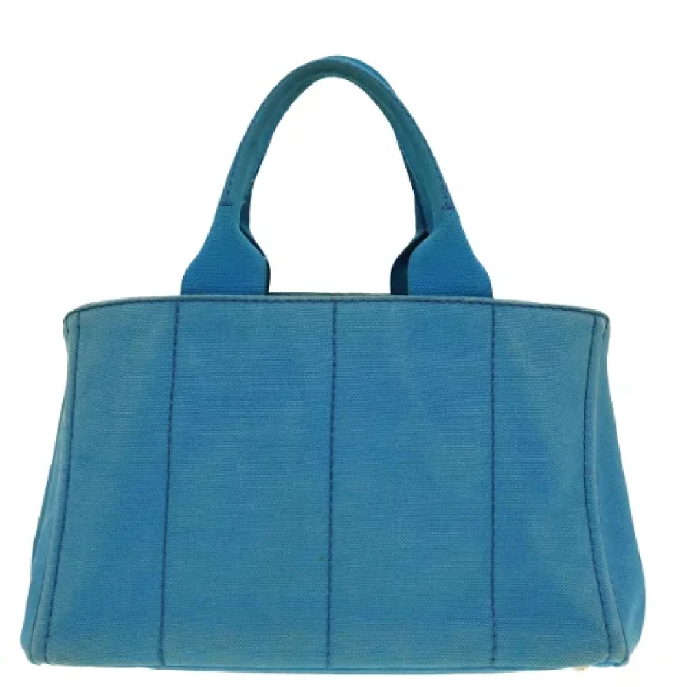 Prada Vintage Pre-owned Canvas handbags Blue Dames