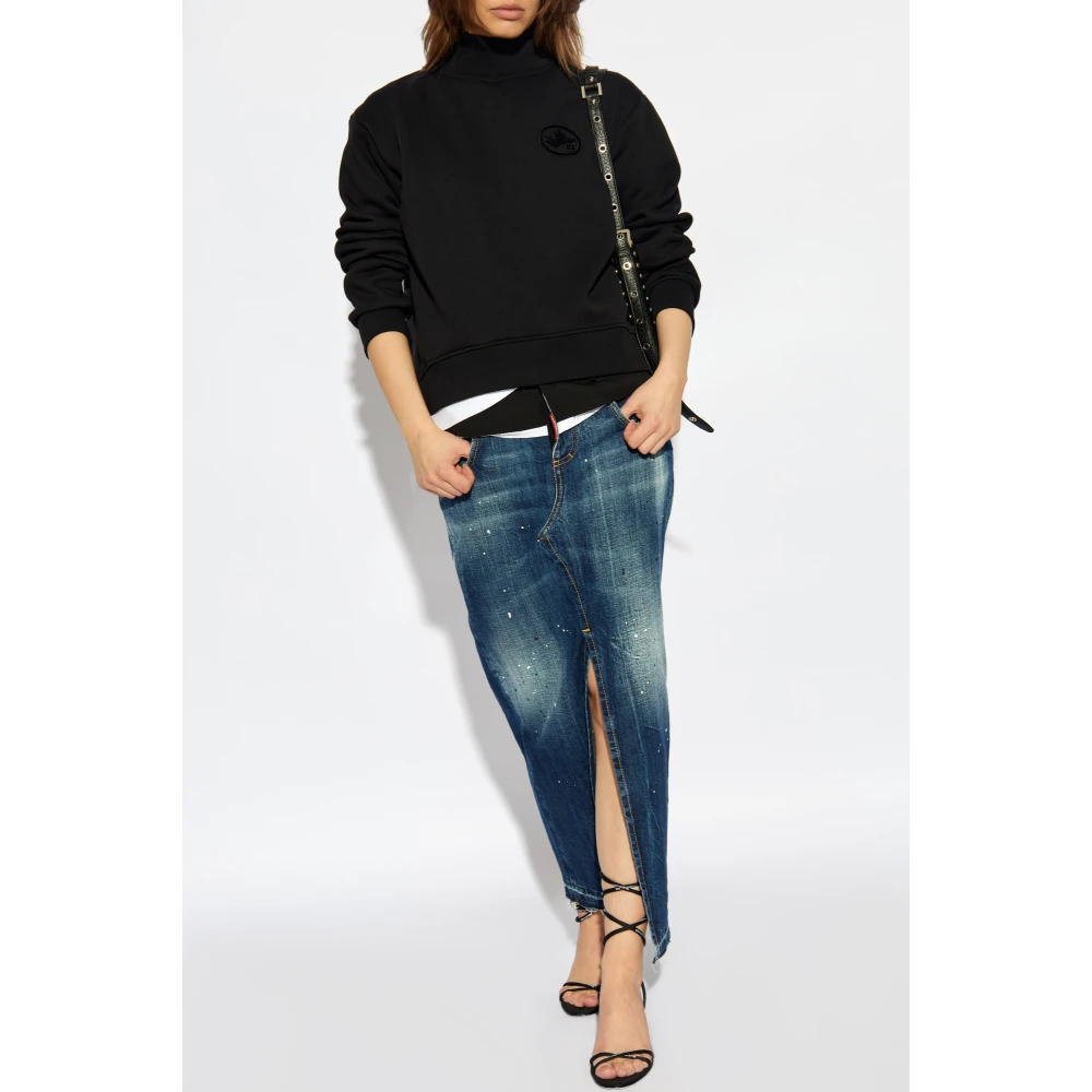Dsquared2 Turtleneck Sweatshirt Black Dames