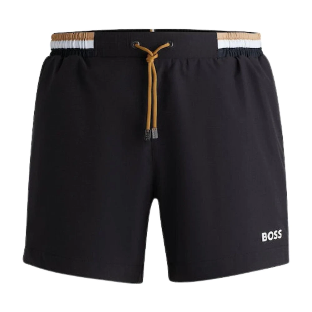 Hugo Boss Heren Atoll Logo Zwemkleding Black Heren