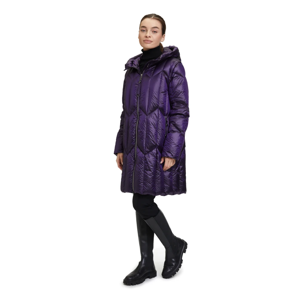 Betty Barclay Gewatteerde jas met capuchon Purple Dames