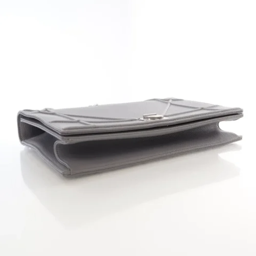 Dior Vintage Pre-owned Leather dior-bags Gray Dames