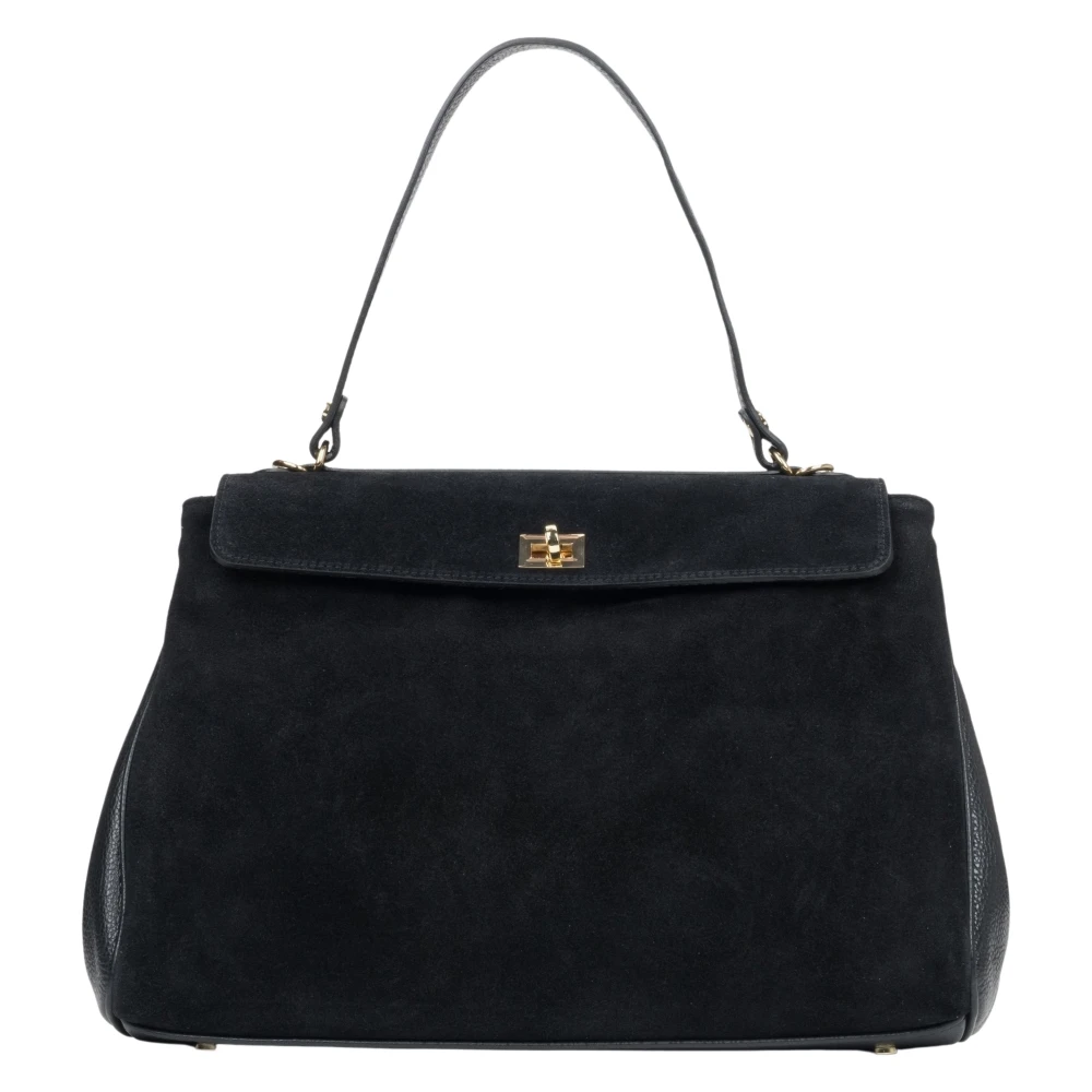 Estro Women's Black Satchel Bag - Shoulder Bags - One Size - Bags