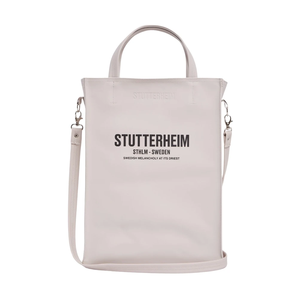 Stutterheim Slanke Waterdichte Tote Tas Beige Dames
