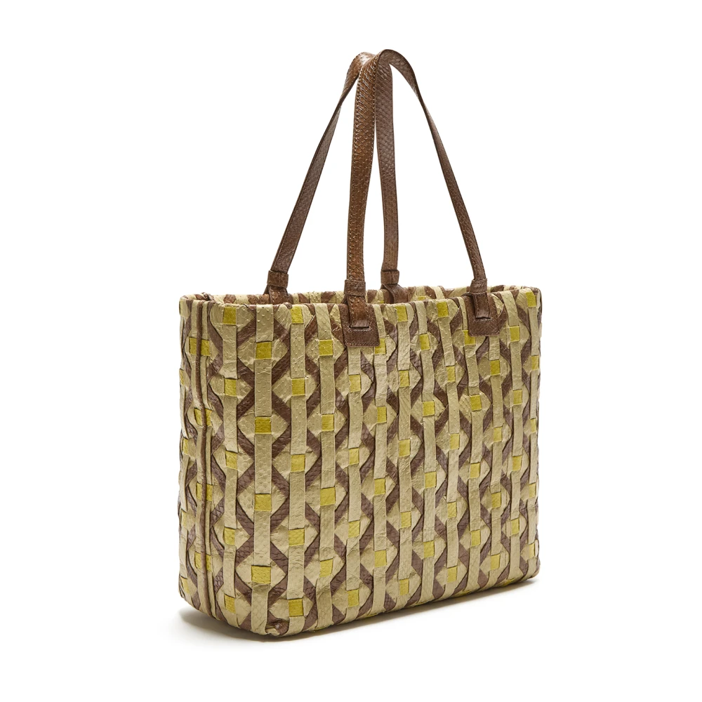 Maliparmi Exotische Geweven Shoppingtas Multicolor Dames