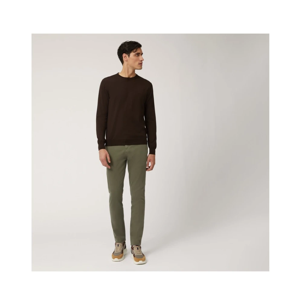 Harmont & Blaine Merino Wol Basic Pullover Brown Heren