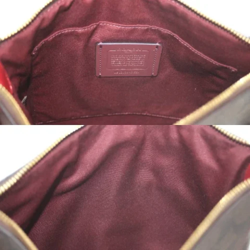 Coach Pre-owned Fabric shoulder-bags Brown Dames