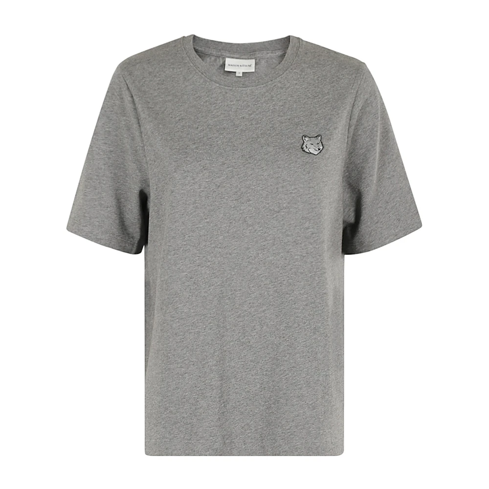 Maison Kitsuné Vossenkop Patch T-shirt Gray Heren