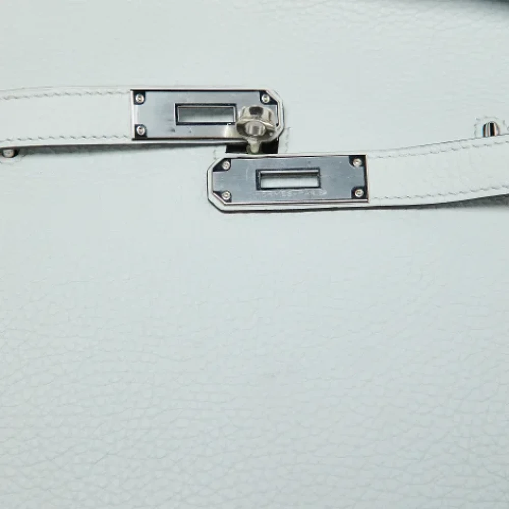 Hermès Vintage Pre-owned Leather shoulder-bags Blue Dames