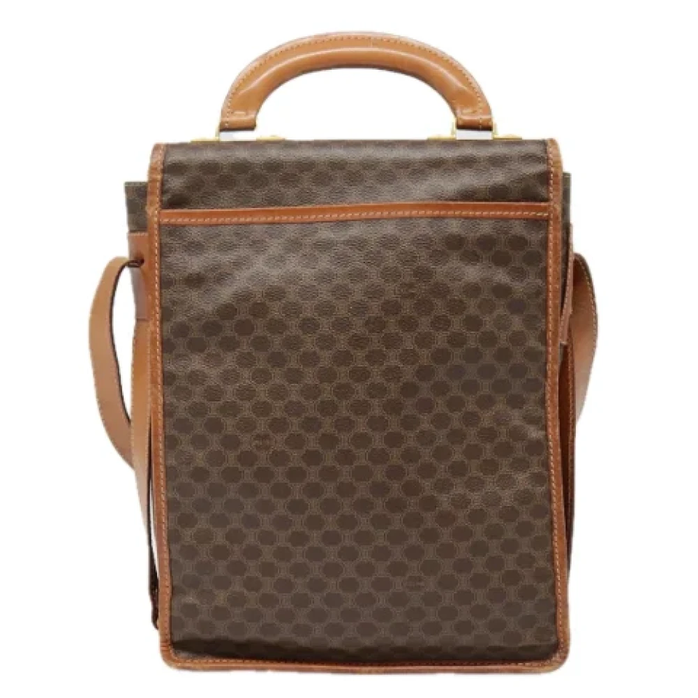 Celine Vintage Pre-owned Canvas handbags Brown Dames