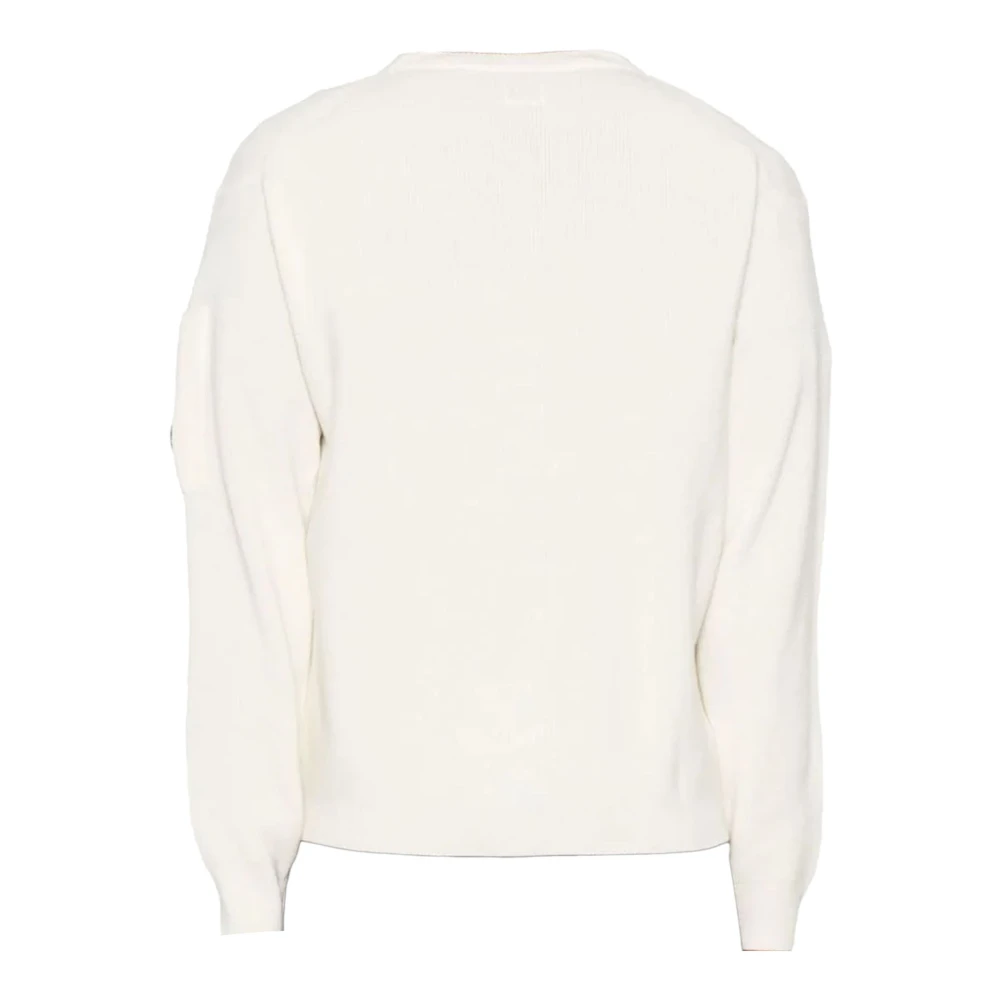 C.P. Company Witte Merino Cardigan met knoopsluiting White Heren
