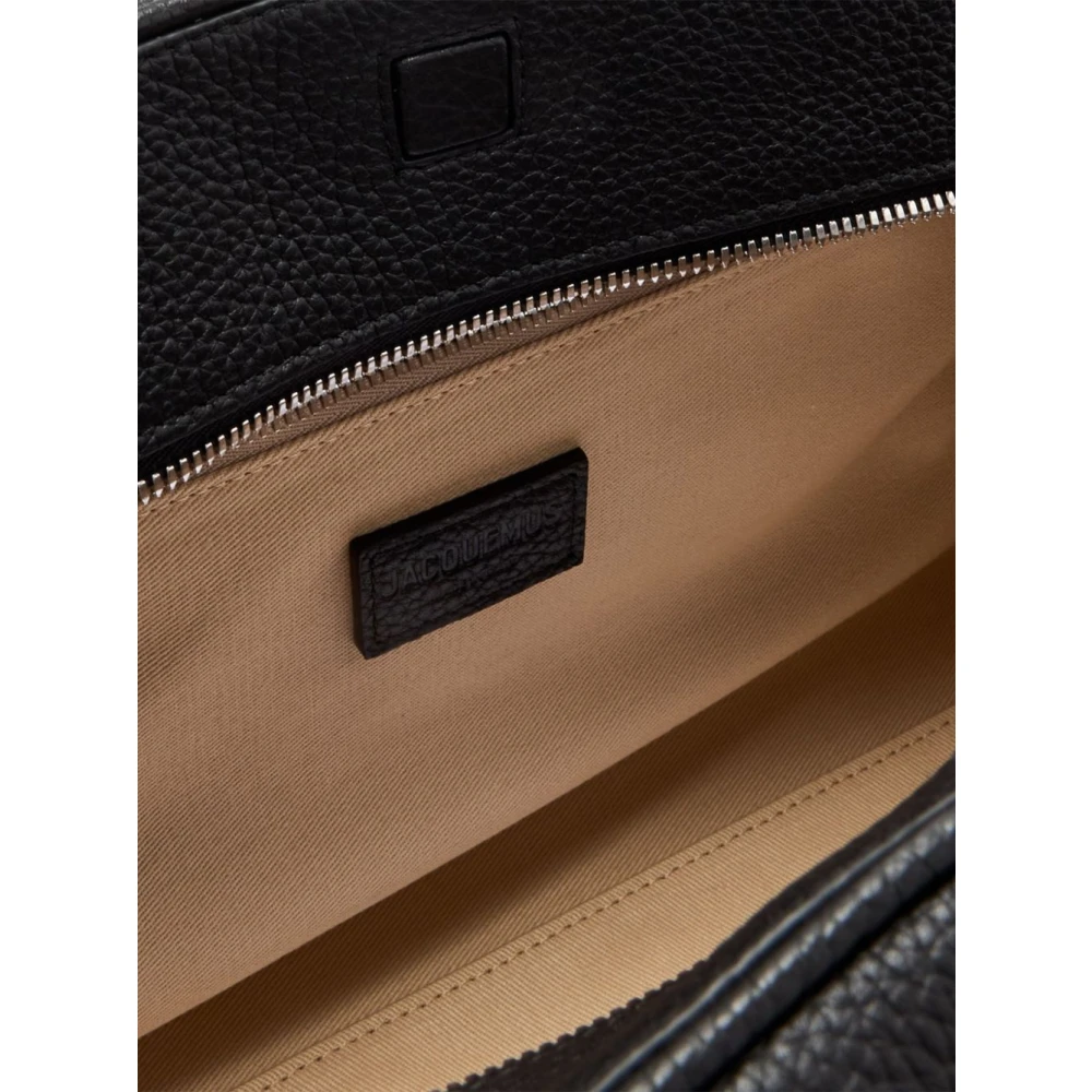 Jacquemus Zwarte Top Rits Handtas Black Dames