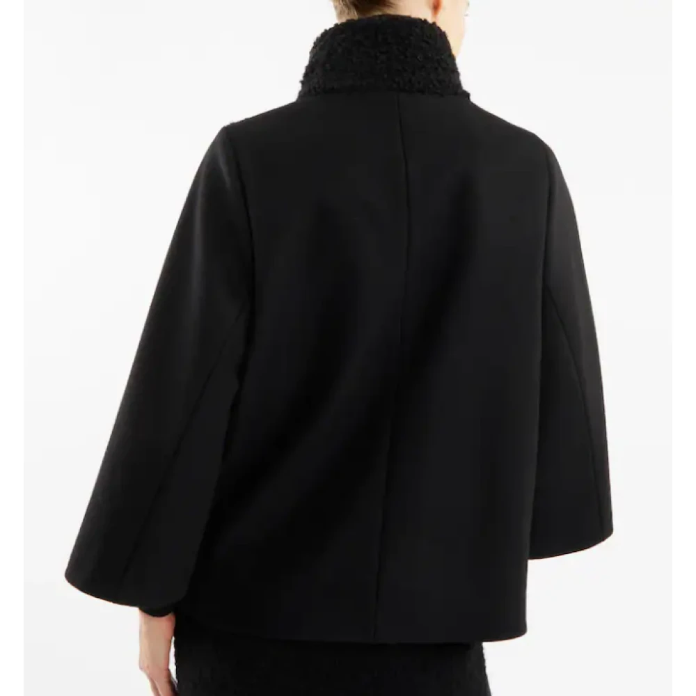 Fay Zwarte Cape Jas Black Dames