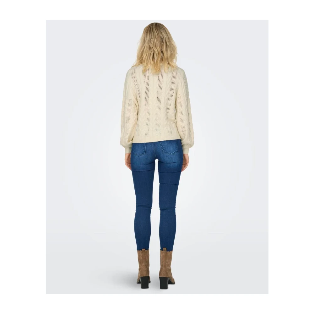 Only Ruby Gebreide Trui Vrouwen White Dames