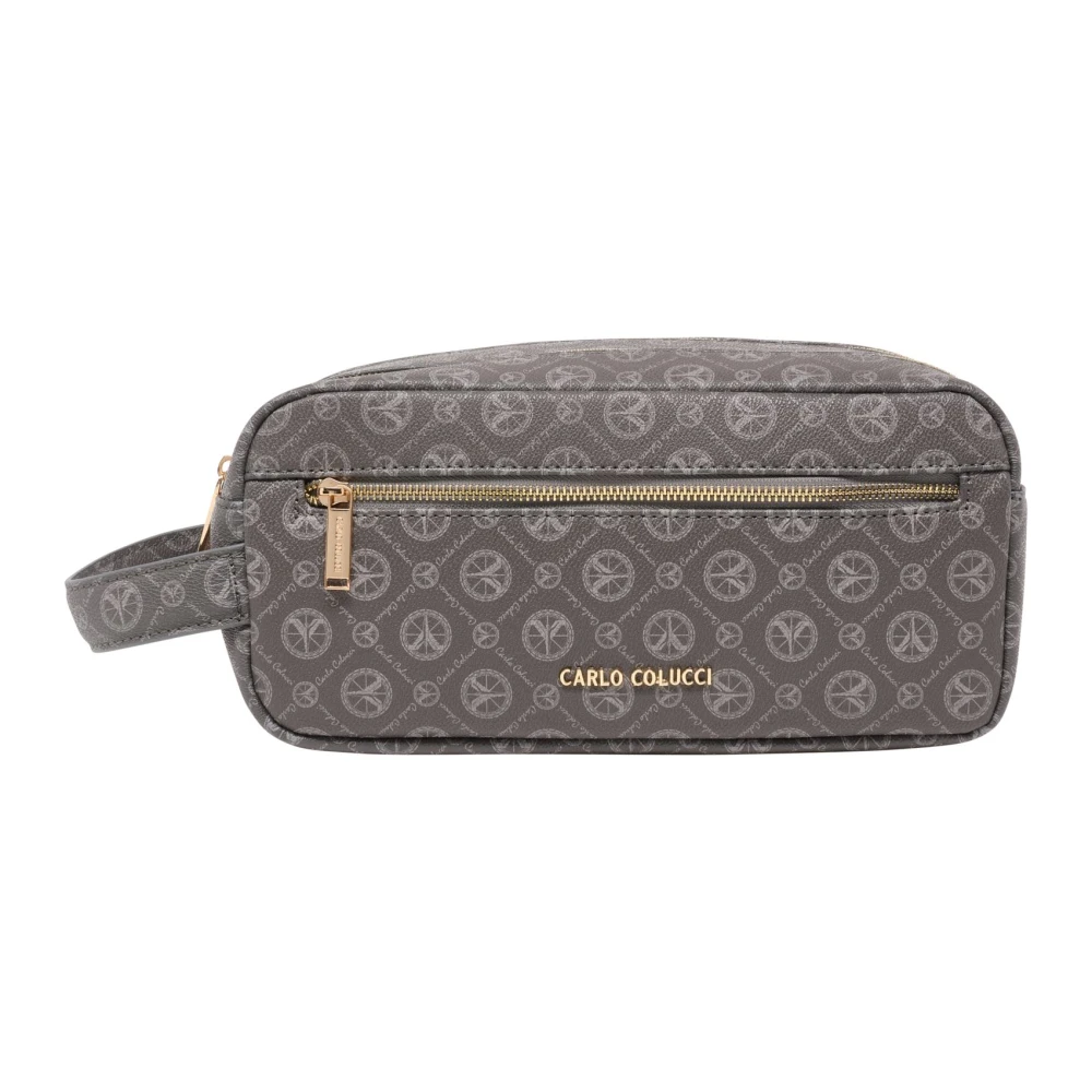 Carlo Colucci Women's Gray Cosmetic Bag - Toilet Bags - One Size - Bags