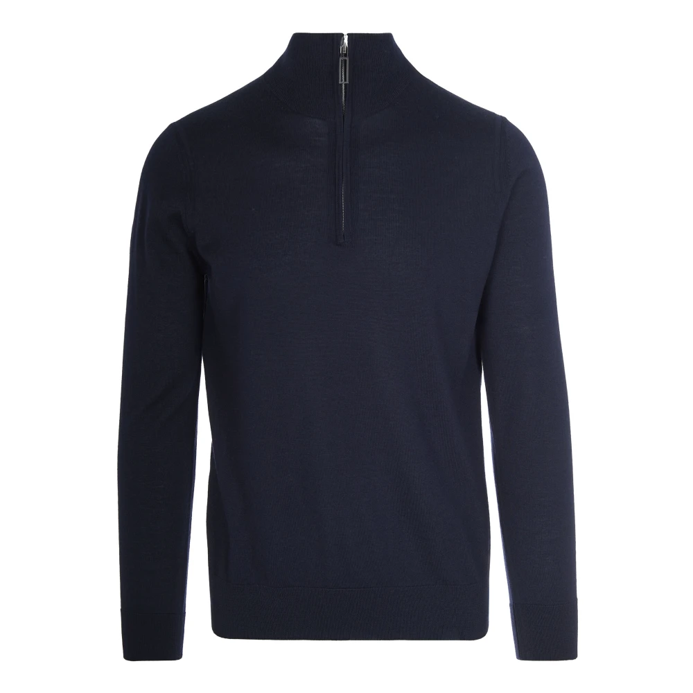 Paolo Pecora Men's Blue Turtlenecks, L, Wool Jumper