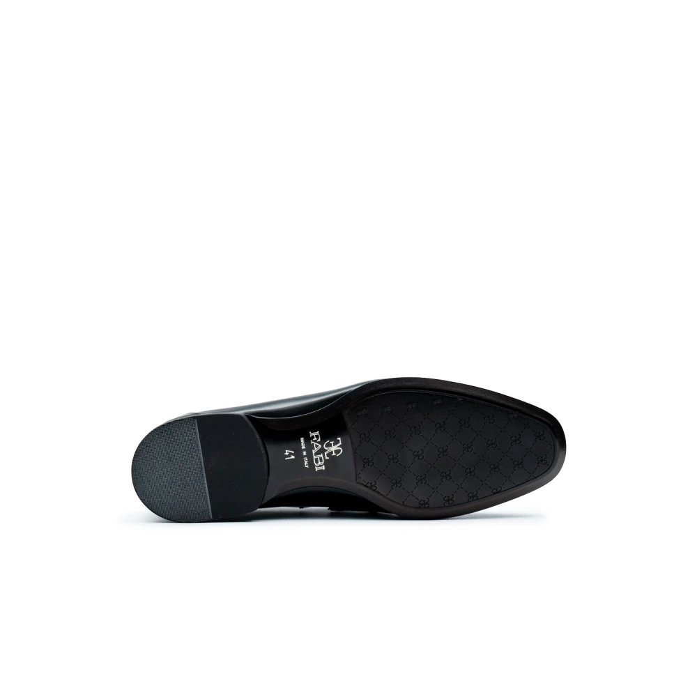 Fabi Klassieke Leren Loafers Zwart Black Heren