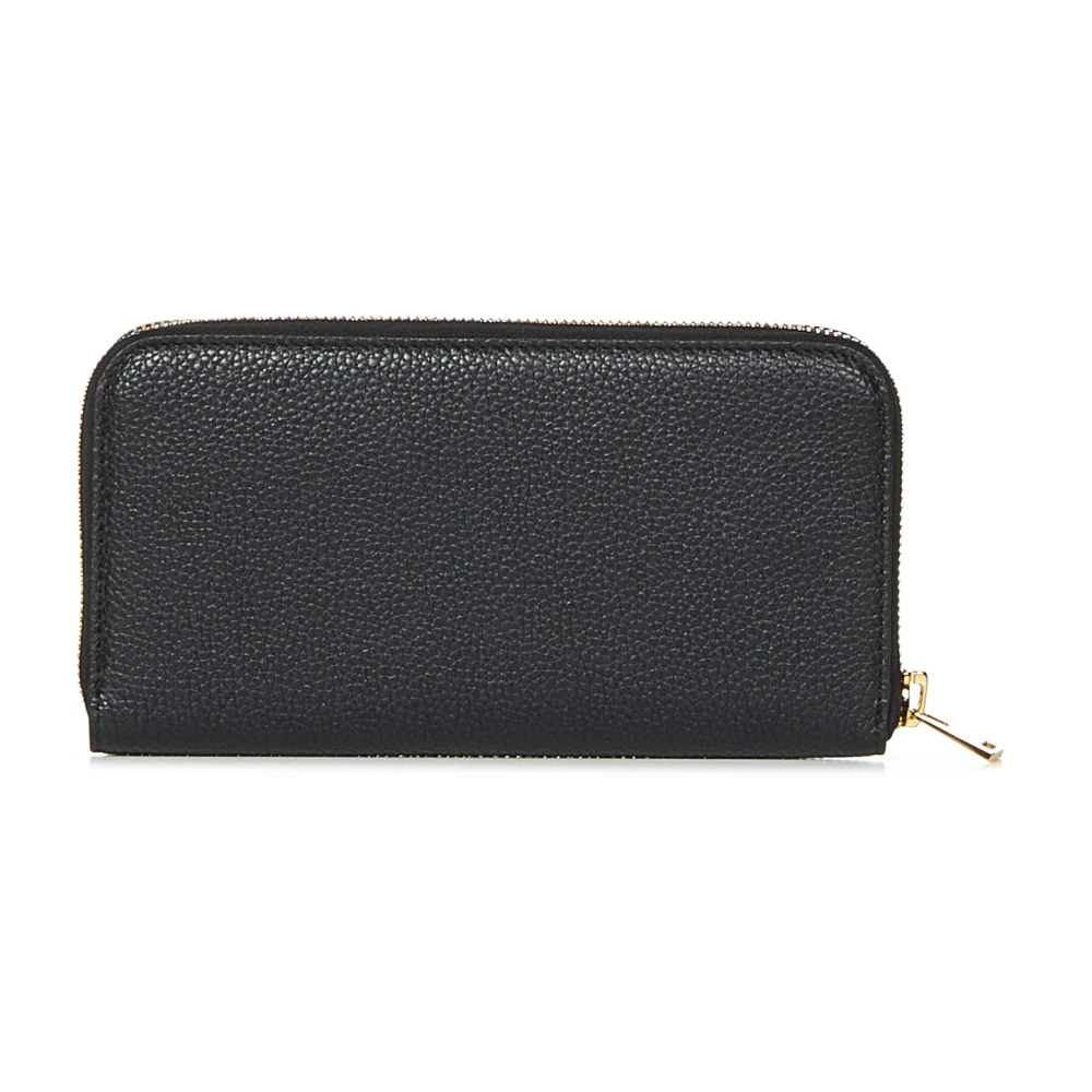 Tom Ford Zwarte leren portemonnee met gouden logo Black Heren