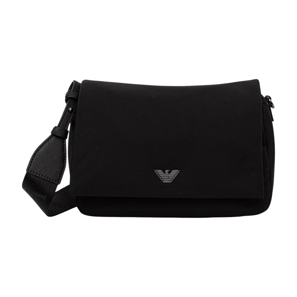 Emporio Armani Borsa A Tracolla In Nylon Con Logo Metallico - Immagine 2