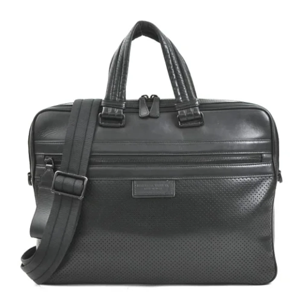 Bottega Veneta Vintage Pre-owned Leather handbags Black Heren
