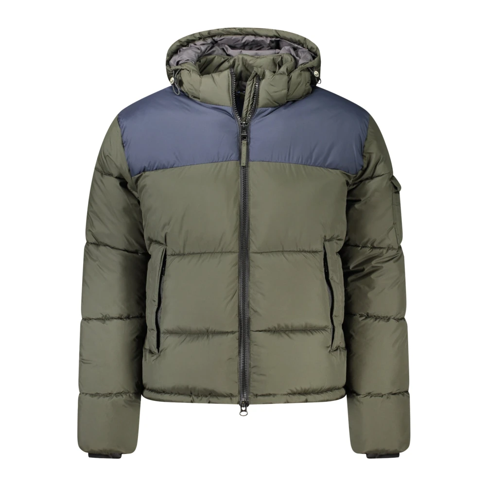 North Sails Men's Green Winter Jackets, 2XL, Hooded Jacket With Removable Hood