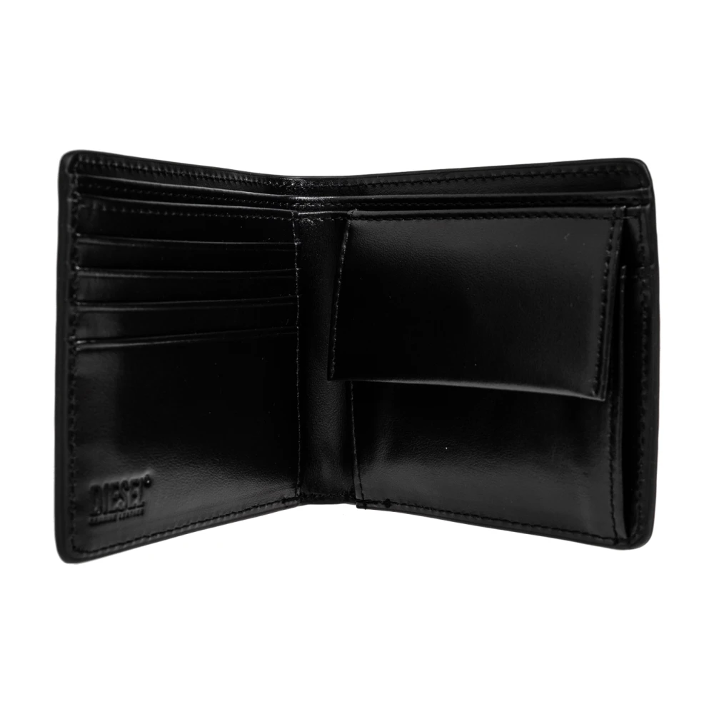 Diesel Portemonnee met PC Monogram PC-logo Black Heren