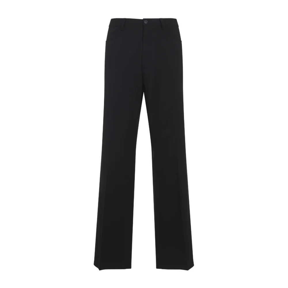 Balenciaga Men's Black Straight Tailored Trousers