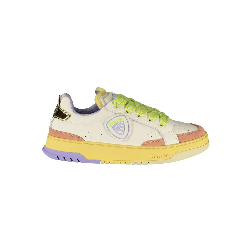 Blauer Women's Multicolor White Leather Sneaker