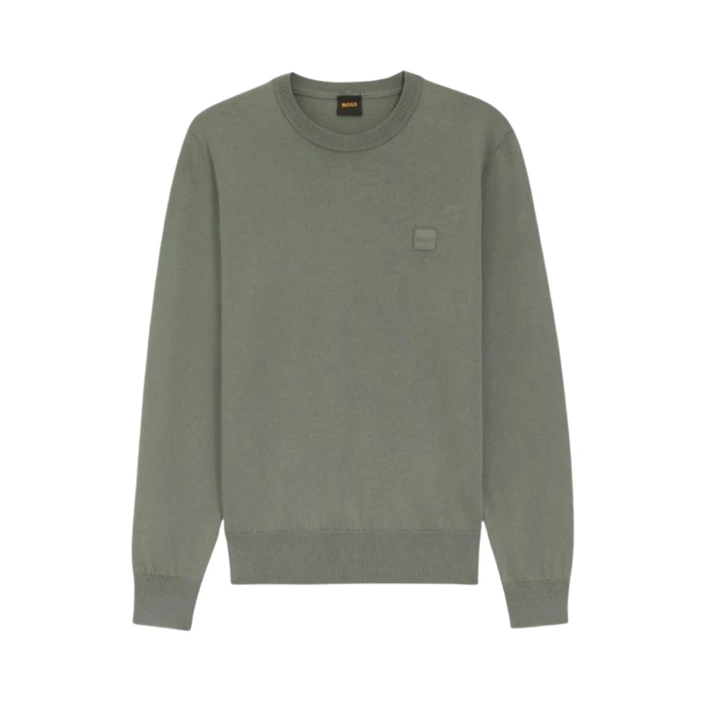 Hugo Boss Uomo Verde Uomini, Felpa + Maglione, Felpa Green Cotton, (L) - Immagine 4