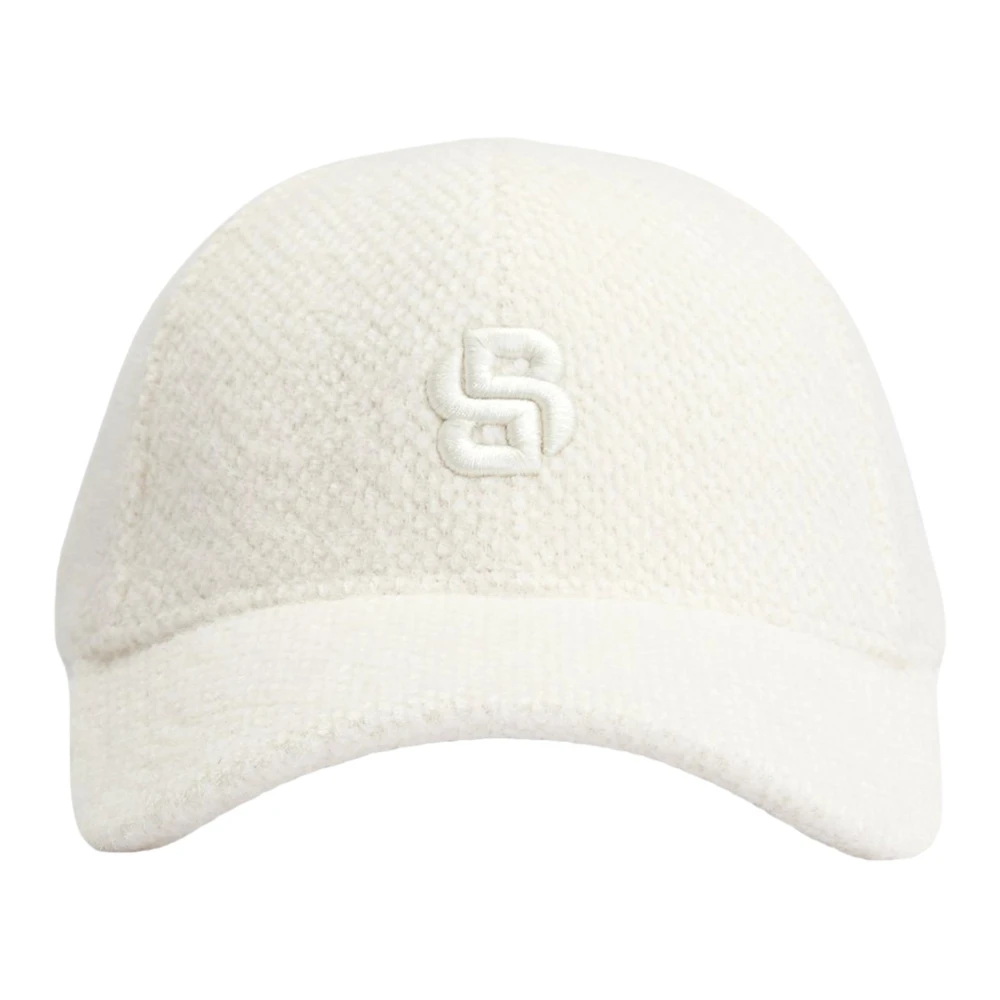 Hugo Boss Zachte Jersey Pet met Monogram Double B White Dames