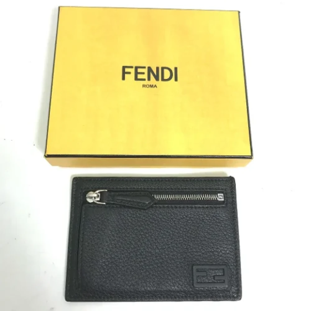 Fendi Vintage Pre-owned Leather wallets Black Heren