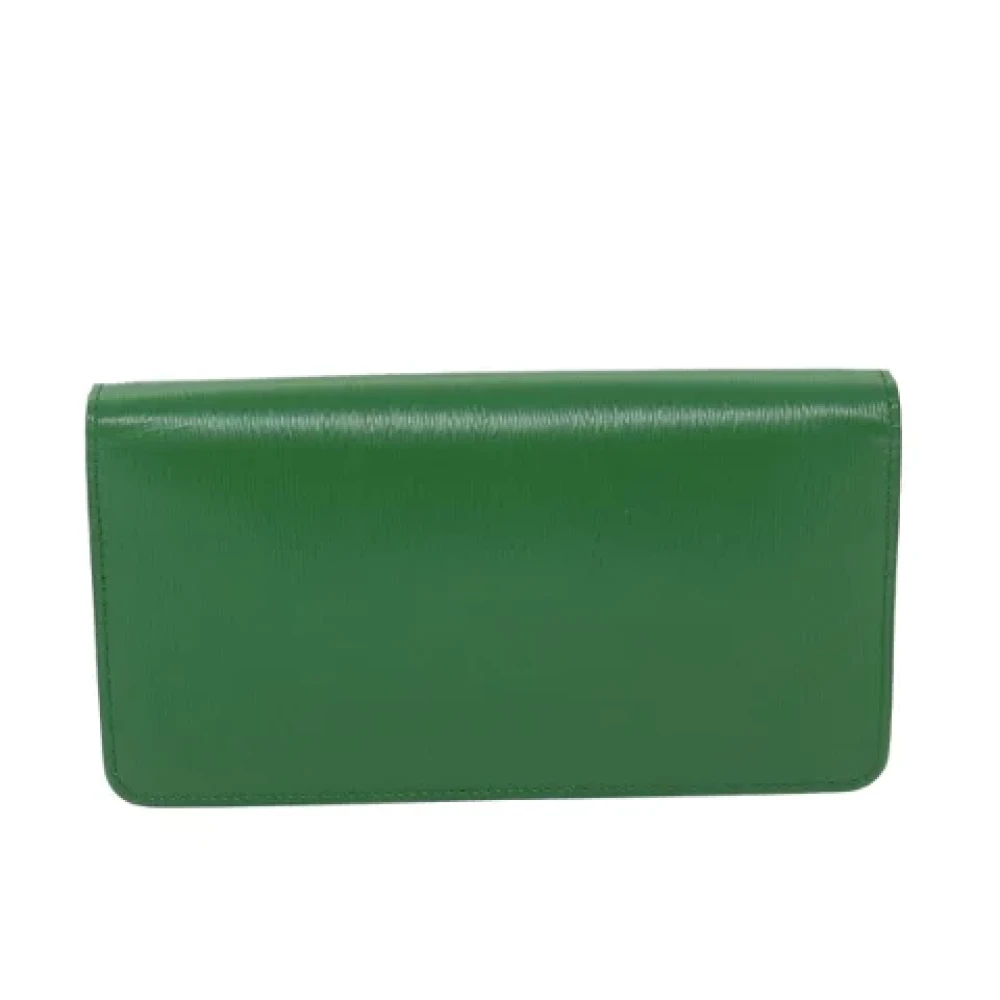 Prada Vintage Pre-owned Leather shoulder-bags Green Dames