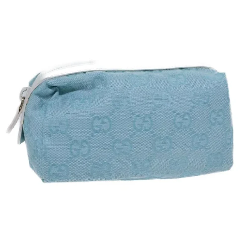 Gucci Vintage Pre-owned Canvas pouches Blue Dames