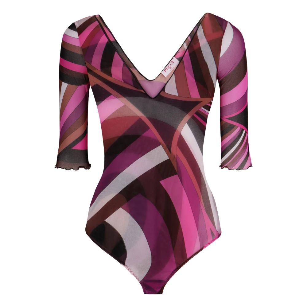 EMILIO PUCCI Iride Print Bodysuit Multicolor Dames