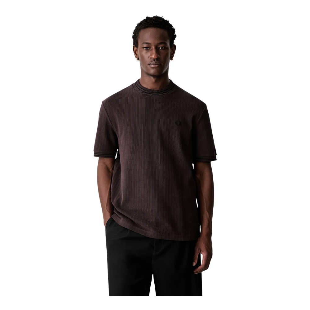 Fred Perry Herren Braun T-Shirt Baumwolle - Bild 2
