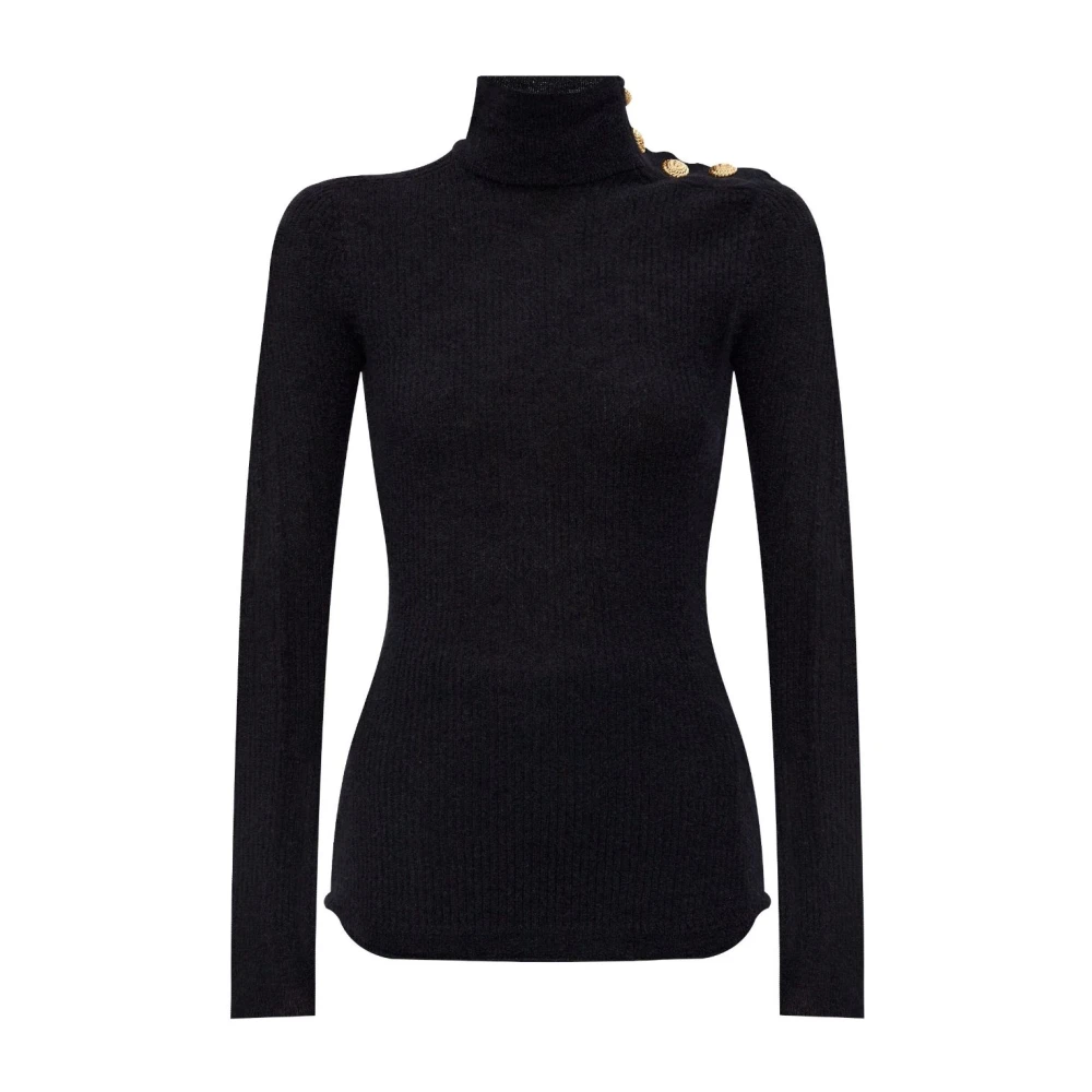 Balmain Zwarte Truien voor Mannen Black Dames