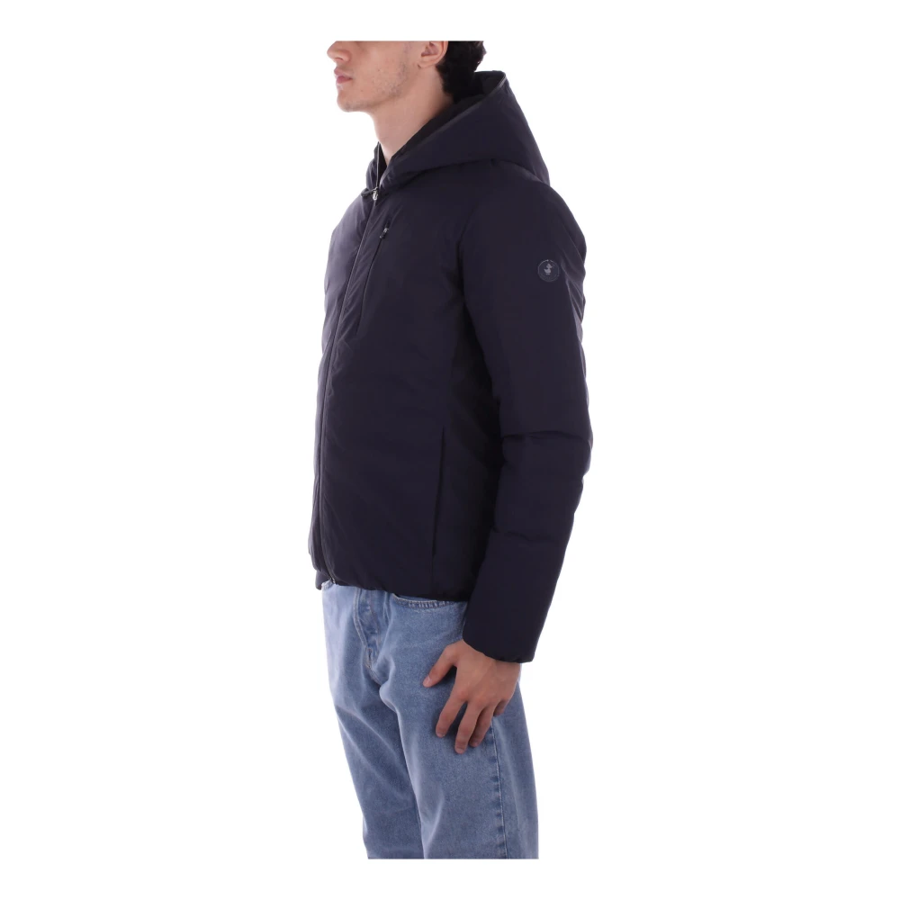 Save The Duck Hooded Jacket met Zakken met Rits Blue Heren