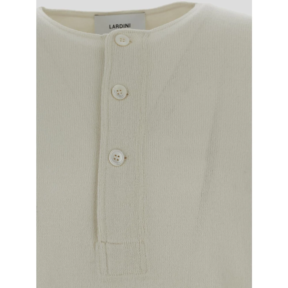 Lardini Stijlvolle Gebreide Knopen Beige Heren