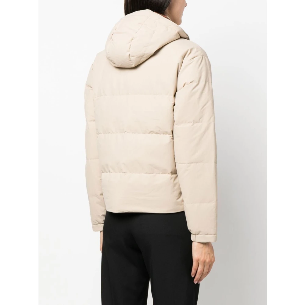 Patagonia Groene Dons Pufferjas met Capuchon Brown Dames