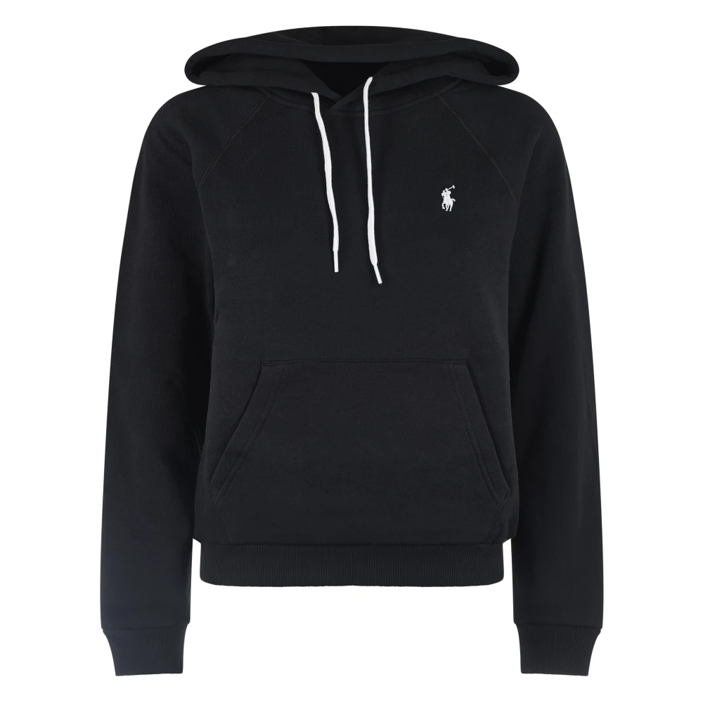 Polo Ralph Lauren Women's Black Hoodies, L, Sharknose Long Sleeve Sweatshirt