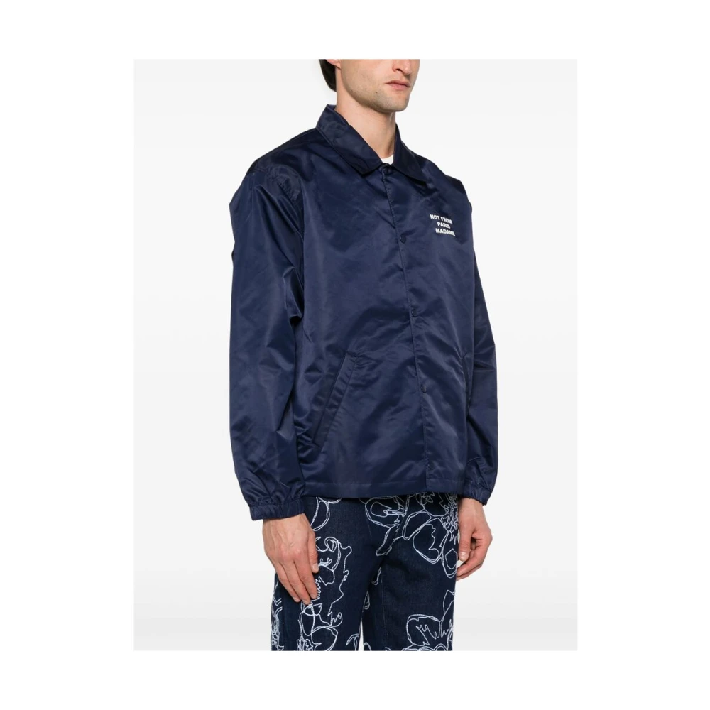 Drole de Monsieur Blauwe waterafstotende bodywarmer met drukknoopsluiting Blue Heren