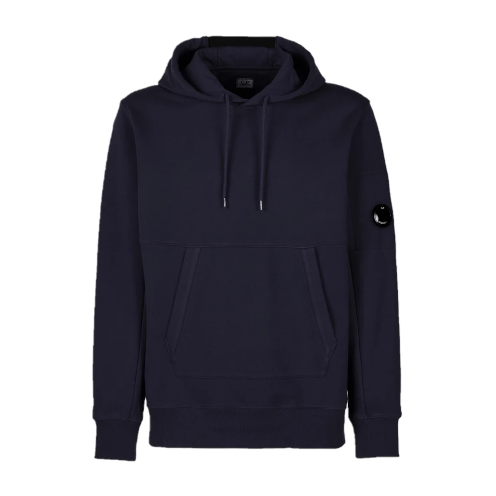 C.P. Company Diagonal Fleece Pullover Hoodie Blue Heren