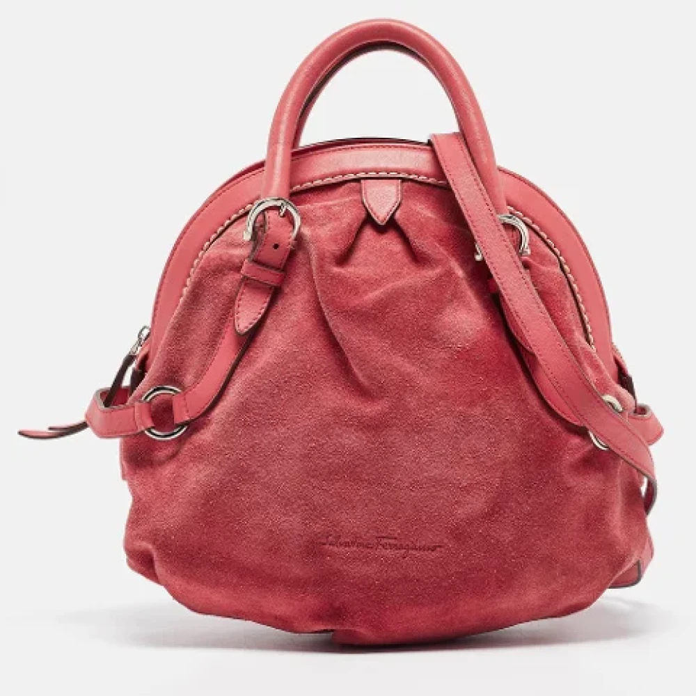 Salvatore Ferragamo Pre-owned Leather shoulder-bags Pink Dames