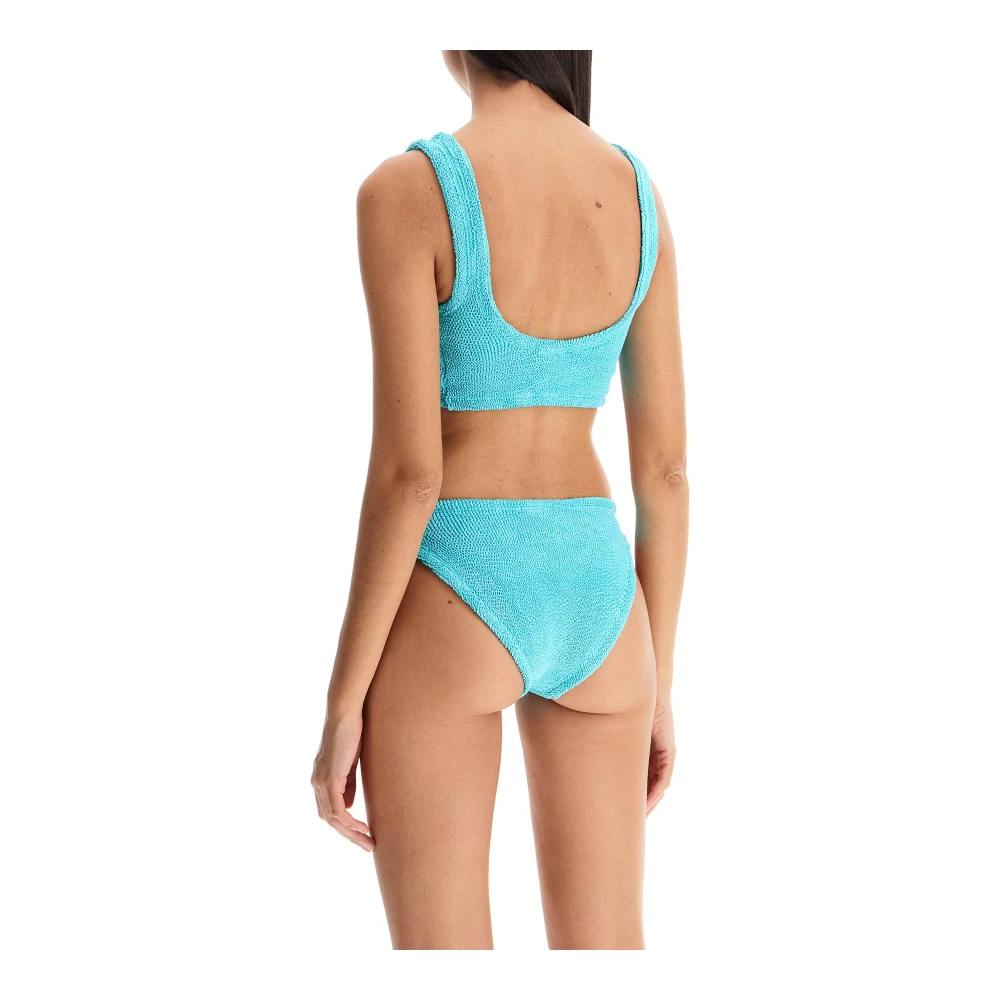 Hunza G Twisted Chest Bikini Set Blue Dames