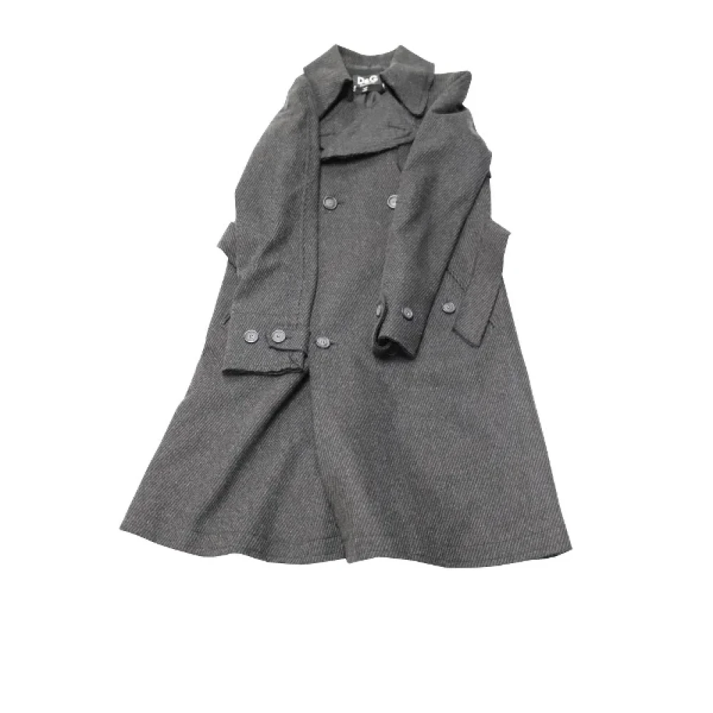 Dolce & Gabbana Pre-owned Wool outerwear Gray Dames